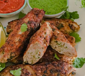 Chicken Seekh Kebab.