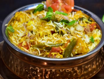 Veggie Dum Biryani.